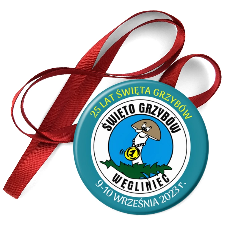 przypinka medal Święto Grzybów Węgliniec 2023