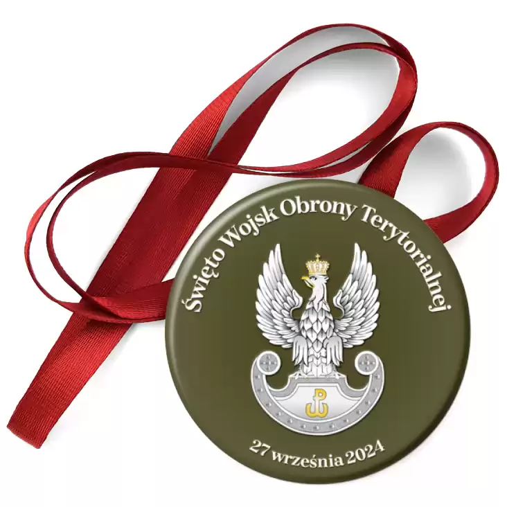 przypinka medal Święto Wojsk Obrony Terytorialnej z orłem