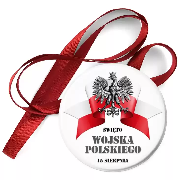 przypinka medal Święto Wojska Polskiego z orzełkiem