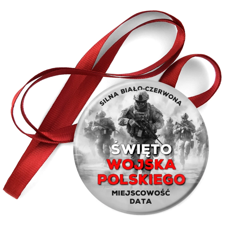 przypinka medal Święto Wojska Polskiego Silna Biało-Czerwona