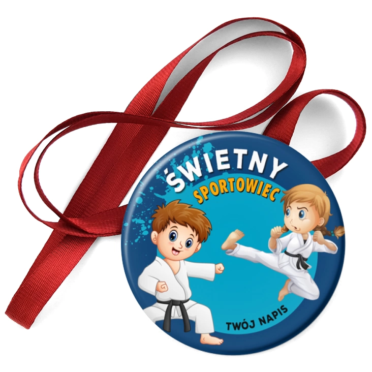 przypinka medal Taekwondo, Karate Świetny sportowiec