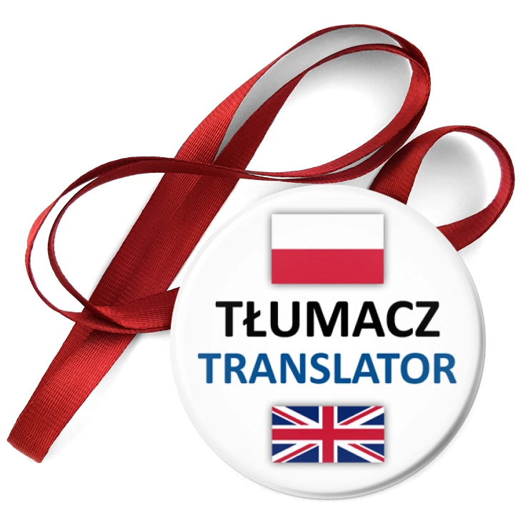 przypinka medal Tłumacz polski angielski brytyjski