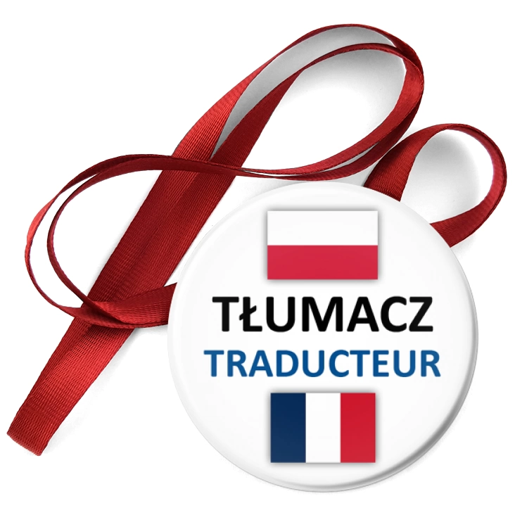 przypinka medal Tłumacz polski francuski