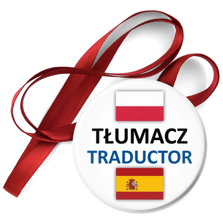przypinka medal Tłumacz polski hiszpański