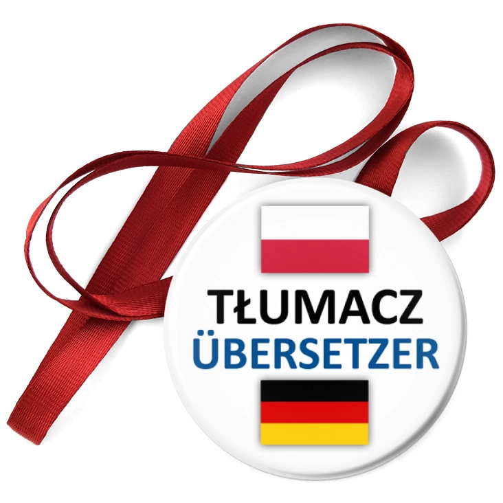 przypinka medal Tłumacz polski niemiecki
