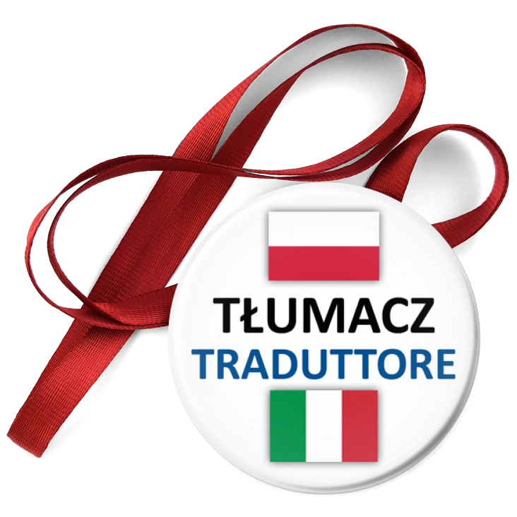 przypinka medal Tłumacz polski włoski