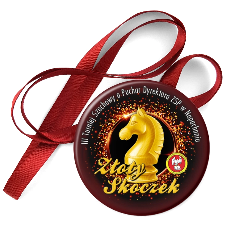 przypinka medal Trzeci Turniej Szachowy Złoty Skoczek 2024