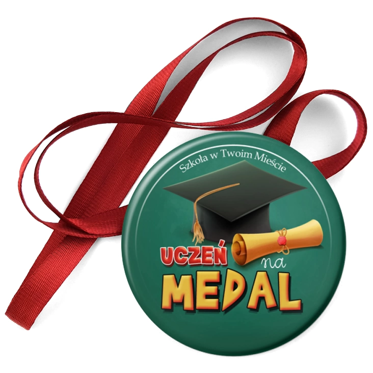 przypinka medal Uczeń na medal Szkoła