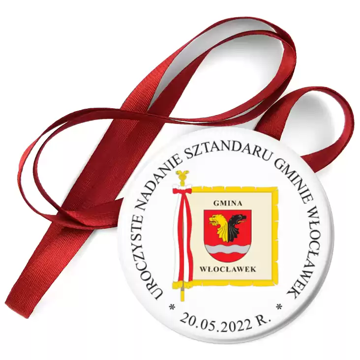 przypinka medal Uroczyste Nadanie Sztandaru Gminie Włocławek