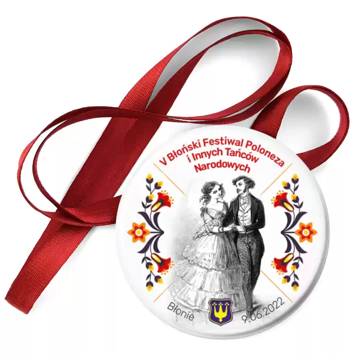 przypinka medal V Błoński Festiwal Poloneza i Innych Tańców Narodowych