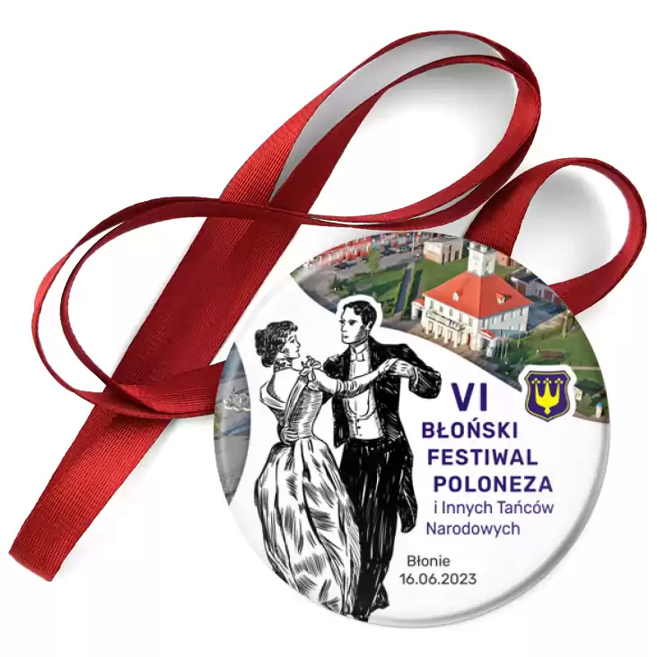 przypinka medal VI Błoński Festiwal Poloneza i Innych Tańców Narodowych