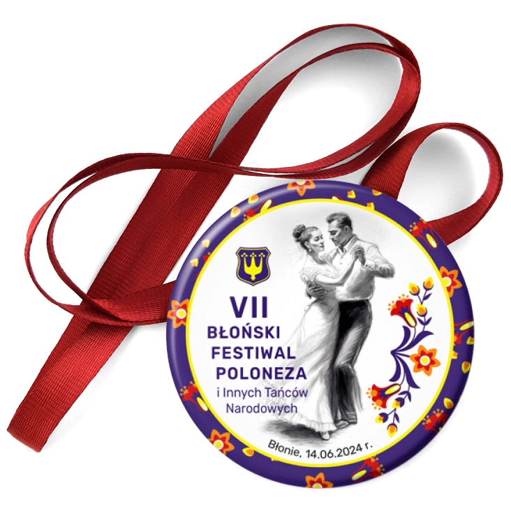 przypinka medal VII Błoński Festiwal Poloneza i Innych Tańców Narodowych