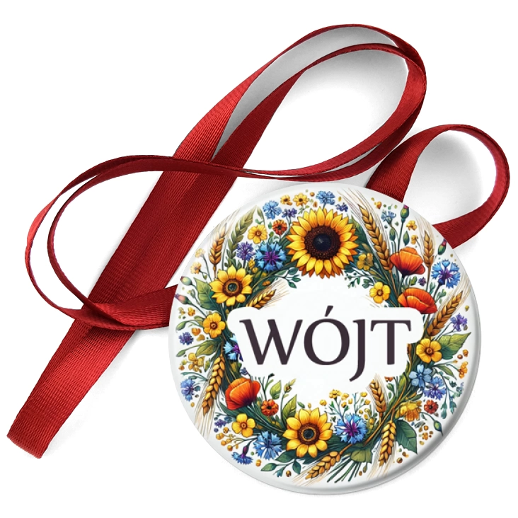 przypinka medal Wójt polskie kwiaty polne