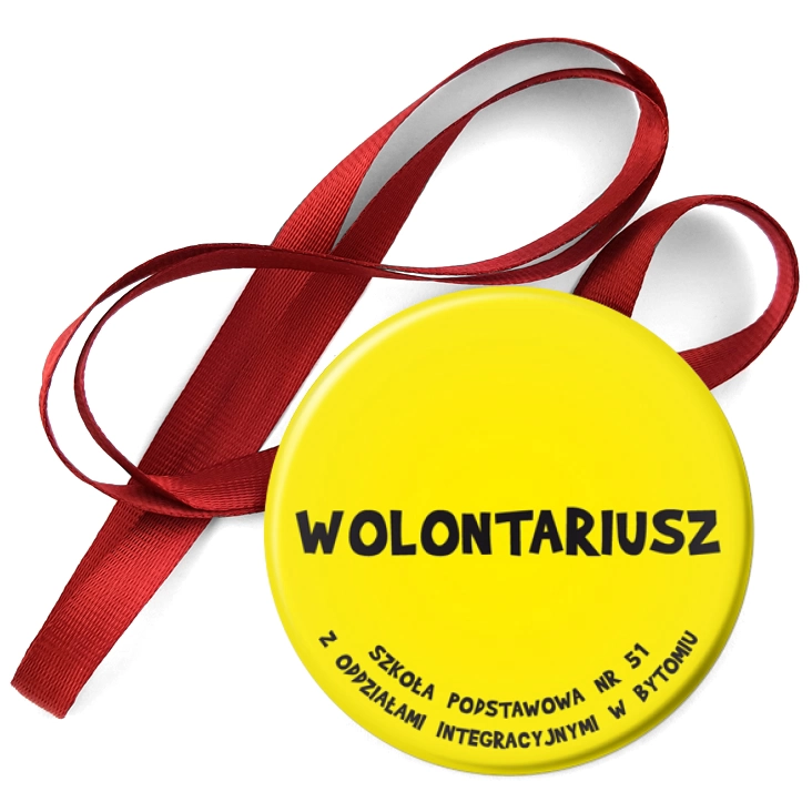 przypinka medal Wolontariusz SP nr 51 w Bytomiu