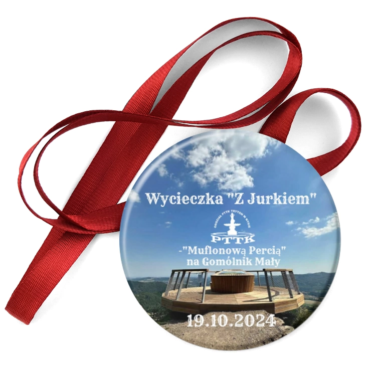 przypinka medal Wycieczka z Jurkiem na Gomólnik Mały