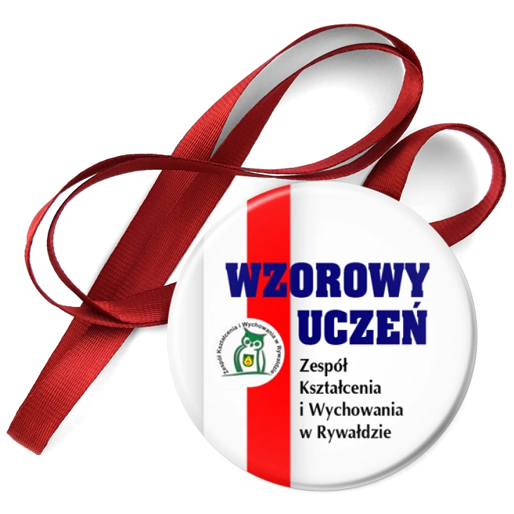 przypinka medal Wzorowy Uczeń Zespół Szkół Kształcenia w Rywałdzie