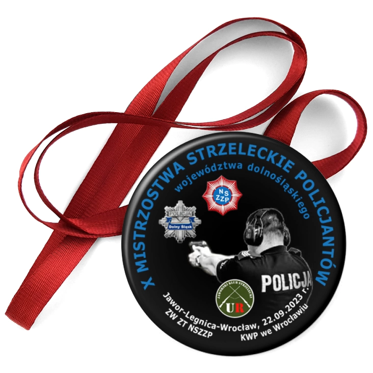 przypinka medal X Mistrzostwa Strzeleckie Policjantów