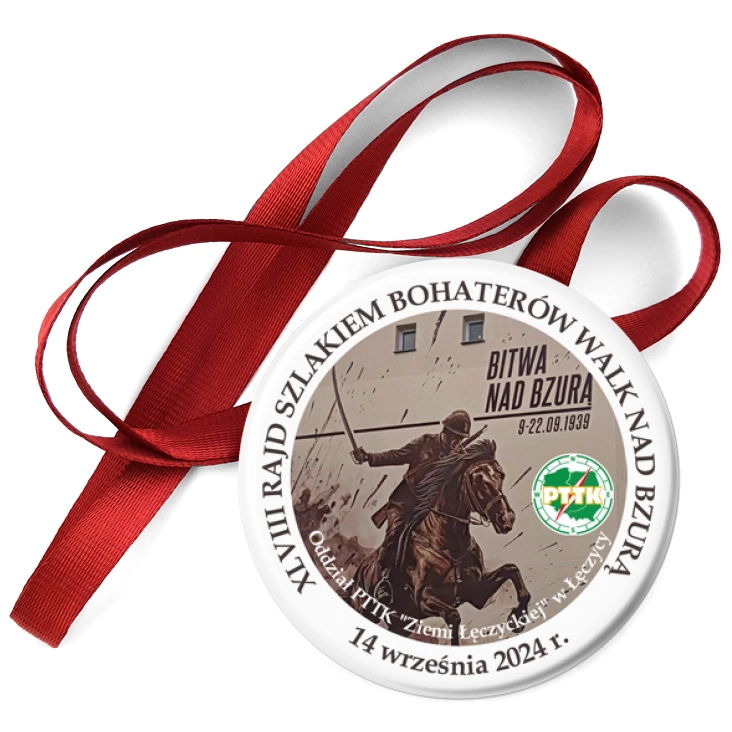 przypinka medal XLVIII Rajd Szlakiem Bohaterów Walk nad Bzurą