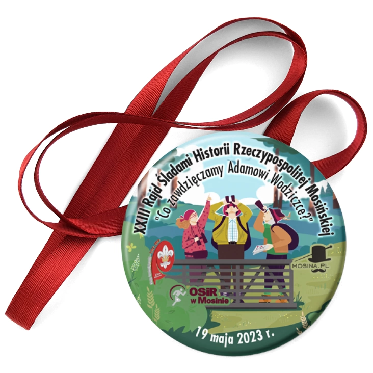przypinka medal XXIII Rajd Śladami Historii Rzeczypospolitej Mosińskiej