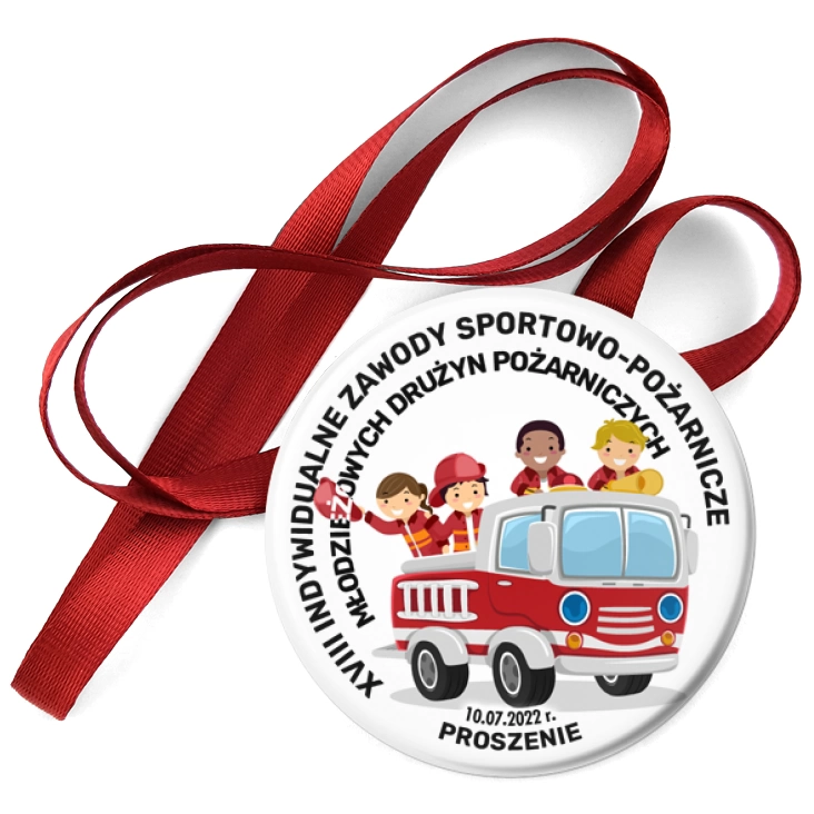 przypinka medal Zawody sportowo-pożarnicze Proszenie 2022