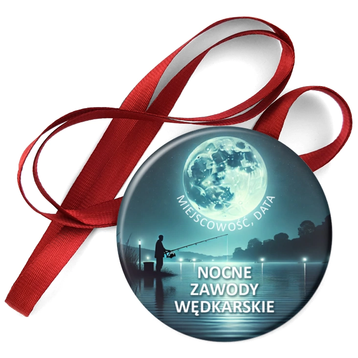 przypinka medal Zawody Wędkarskie Nocne