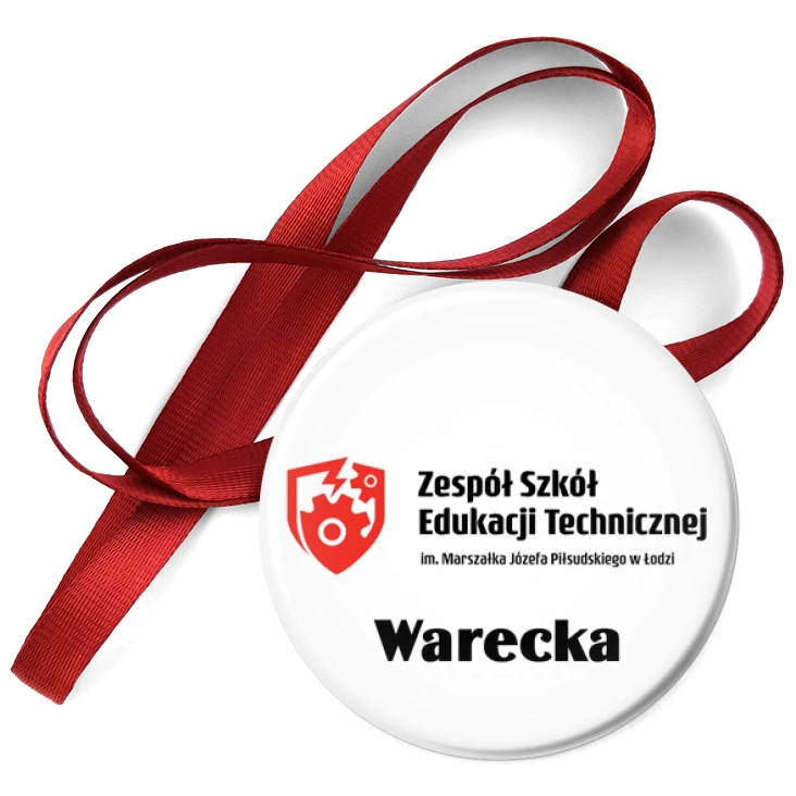 przypinka medal Zespół Szkół Edukacji Technicznej Warecka w Łodzi
