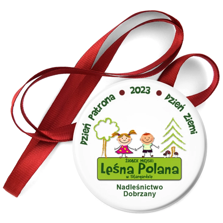 przypinka medal Żłobek Leśna Polana Dzień Patrona