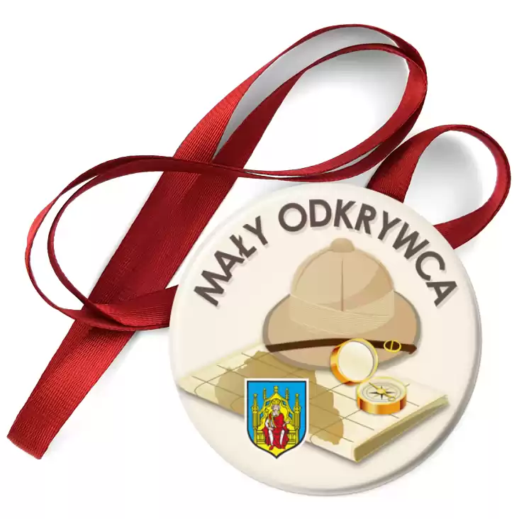 przypinka medal Zostań Małym Odkrywcą Grodzisk Wielkopolski