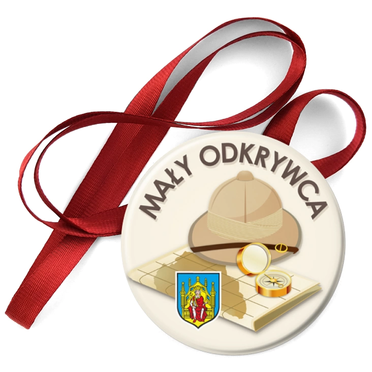 przypinka medal Zostań Małym Odkrywcą Grodzisk Wielkopolski