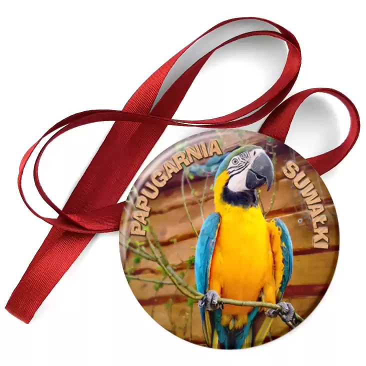 przypinka medal Papugarnia Suwałki żółty brzuszek