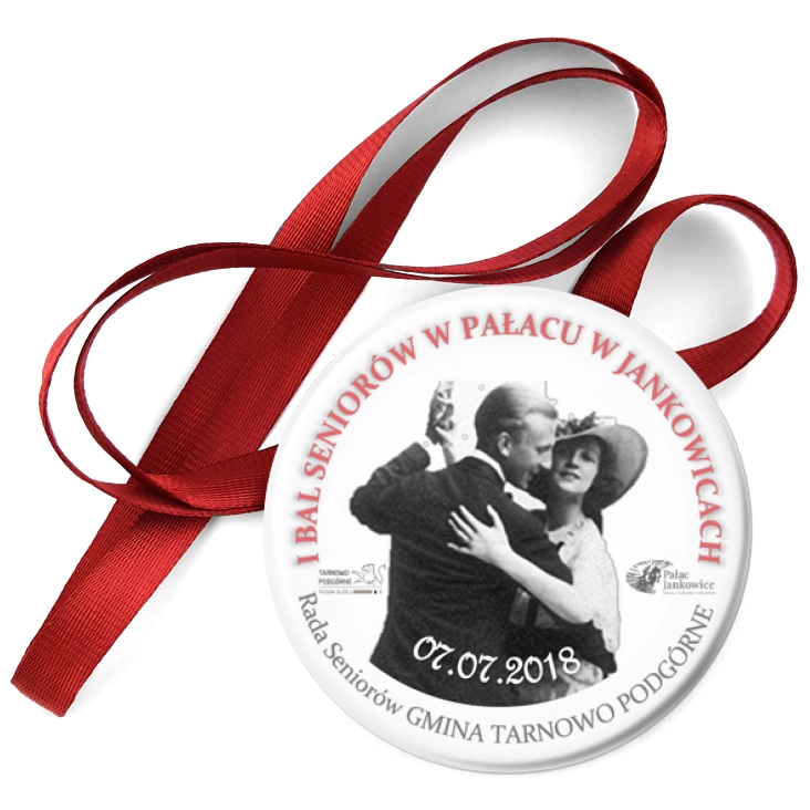 przypinka medal I Bal Seniorów w Pałacu w Jankowicach
