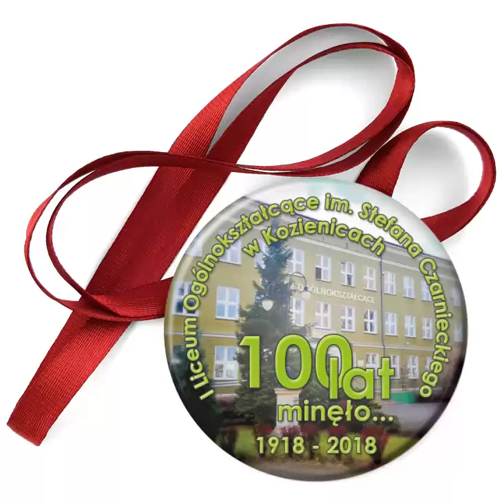 przypinka medal LO w Kozienicach - Jubileusz 100-lecia
