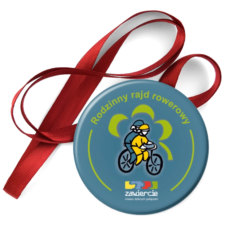 przypinka medal Rodzinny rajd rowerowy - Zawiercie 2010