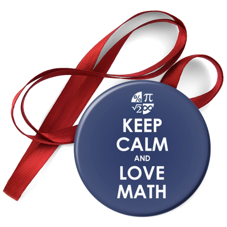 przypinka medal Matura Keep Calm and Love Math