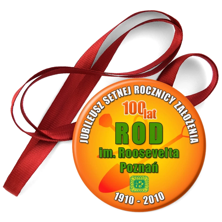 przypinka medal 100 lat ROD im. Roosevelta Poznań