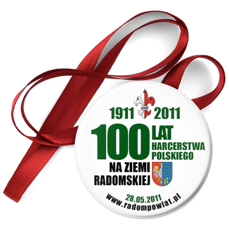 przypinka medal 100 lat ZHP na ziemi radomskiej