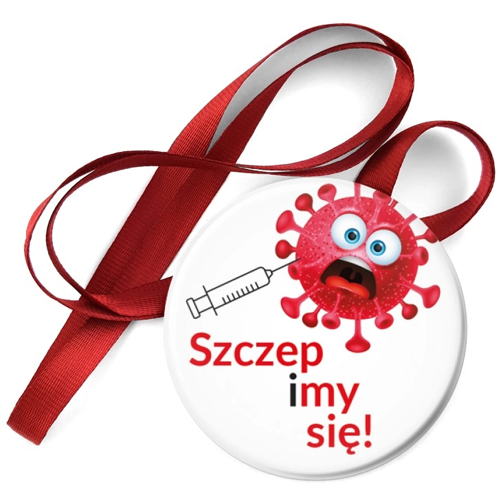 przypinka medal Szczepimy się wirus