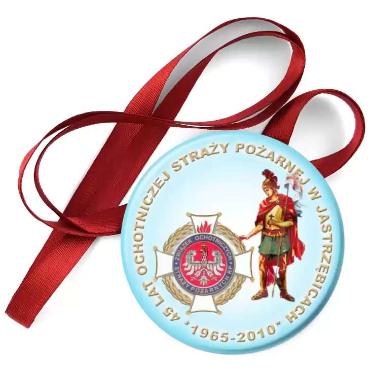 przypinka medal 45 lat OSP w Jastrzębicach