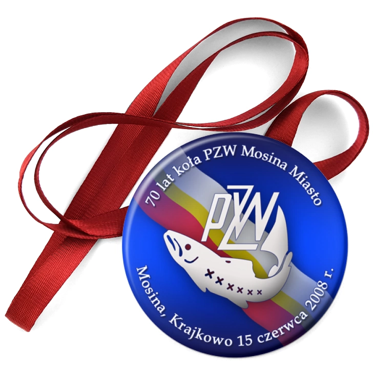 przypinka medal 70 lat PZW Mosina - Miasto