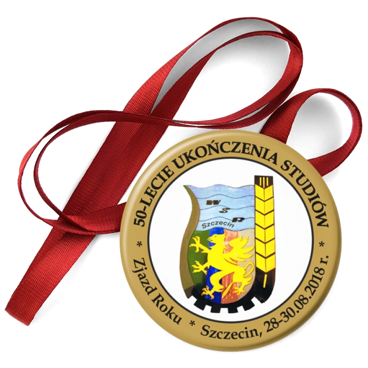 przypinka medal 50-lecie ukończenia studiów