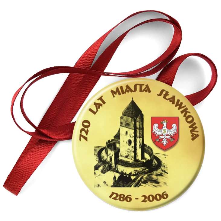 przypinka medal 720 lat Miasta Sławkowa
