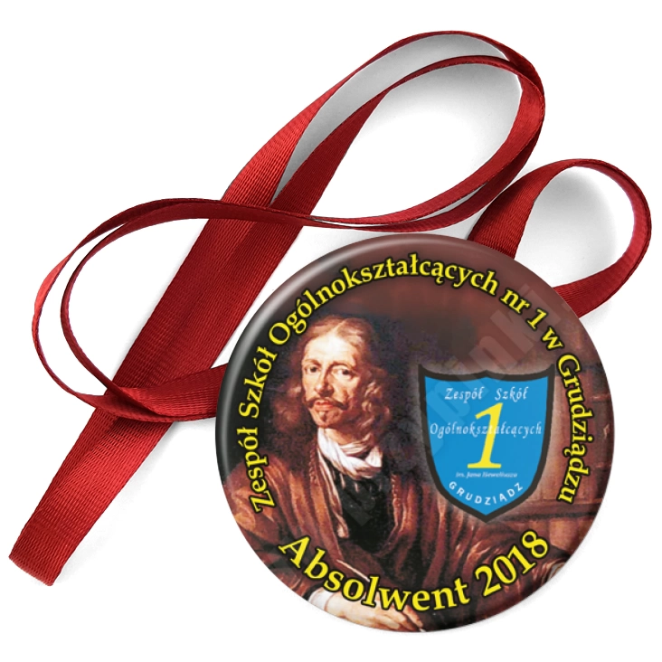 przypinka medal Absolwent ZSO nr 1 w Grudziądzu