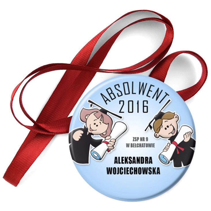 przypinka medal Absolwent 2016