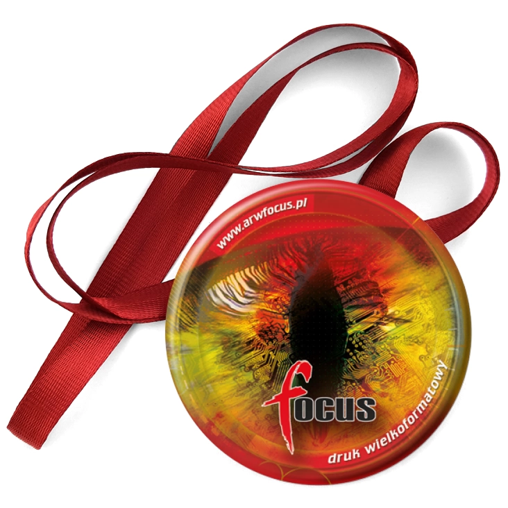 przypinka medal arw focus - drukarnia wielkoformatowa