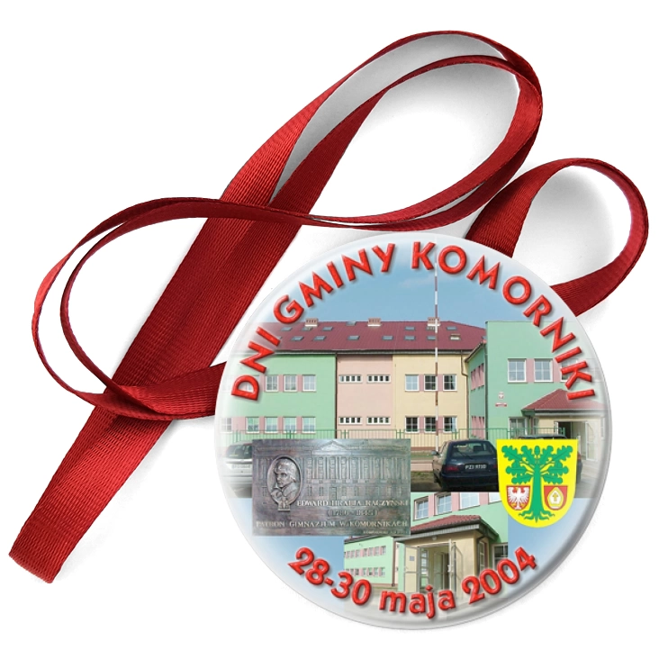 przypinka medal Dni Gminy Komorniki 2004