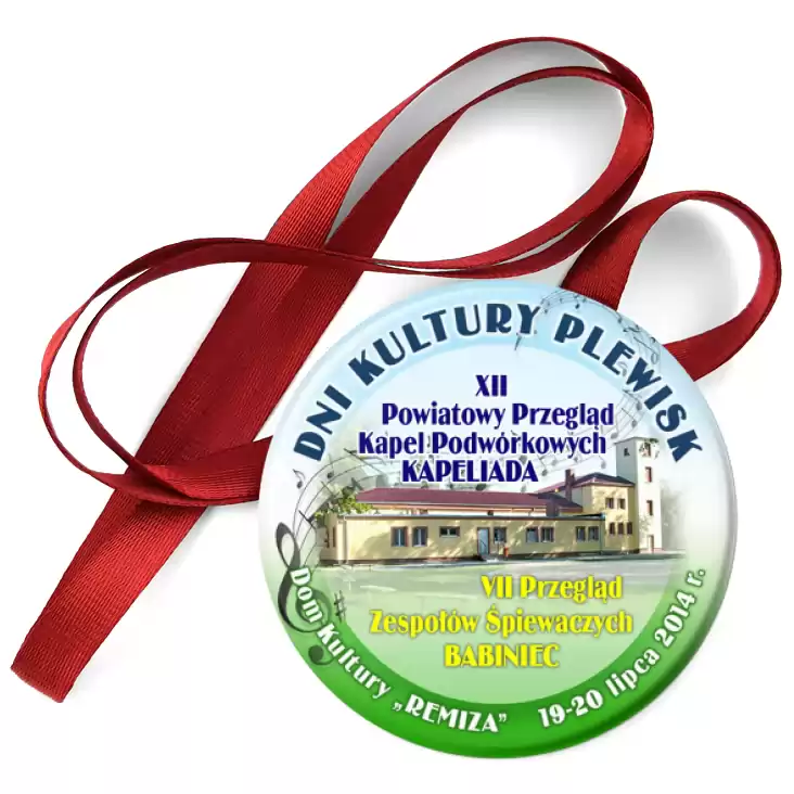 przypinka medal Dni Kultury Plewisk 2014