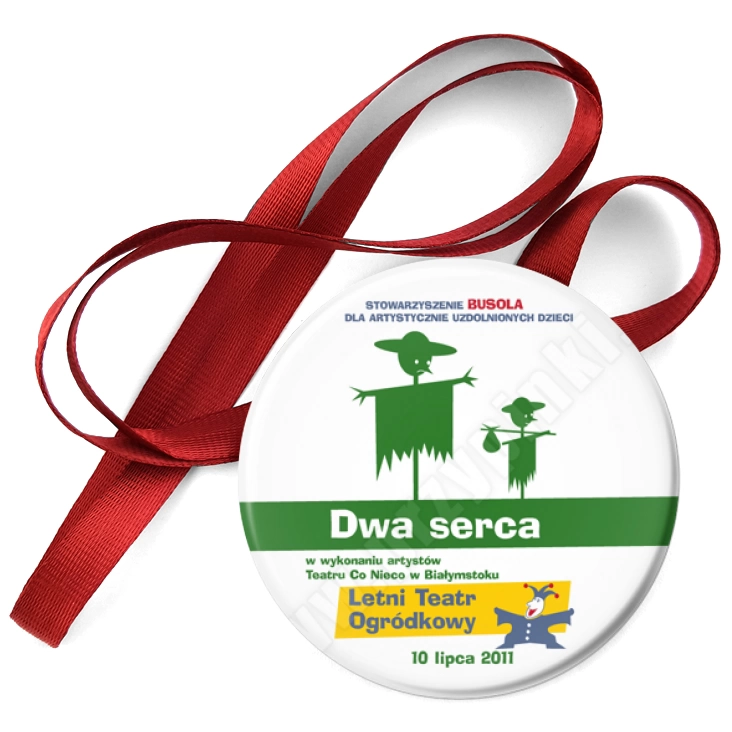 przypinka medal Dwa serca