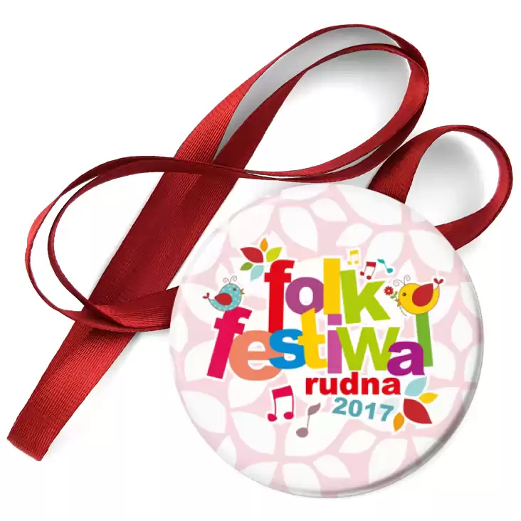 przypinka medal Folk Festiwal Rudna 2017