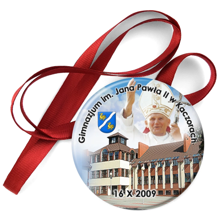 przypinka medal Gimnazjum im. Jana Pawła II w Kaczorach