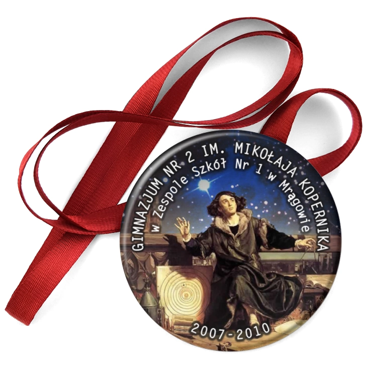 przypinka medal Gimnazjum nr 2 im. M. Kopernika w Mrągowie